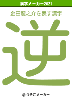 金田龍之介の2021年の漢字メーカー結果