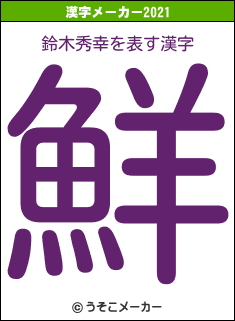 鈴木秀幸の2021年の漢字メーカー結果