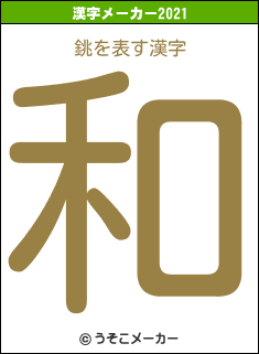 銚の2021年の漢字メーカー結果