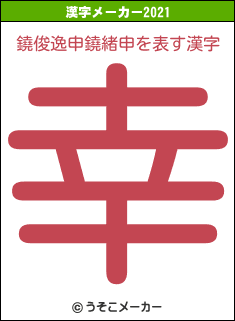 鐃俊逸申鐃緒申の2021年の漢字メーカー結果