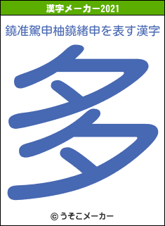 鐃准駕申柚鐃緒申の2021年の漢字メーカー結果