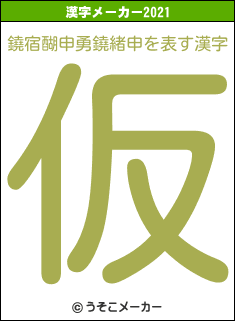 鐃宿醐申勇鐃緒申の2021年の漢字メーカー結果