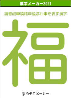 鐃春醐申鐃緒申鐃淳わ申の2021年の漢字メーカー結果