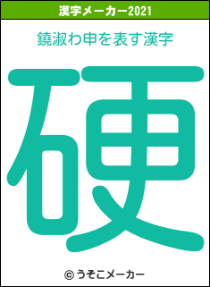 鐃淑わ申の2021年の漢字メーカー結果