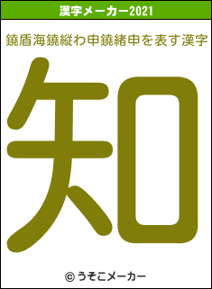 鐃盾海鐃縦わ申鐃緒申の2021年の漢字メーカー結果