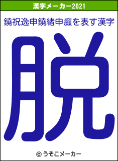 鐃祝逸申鐃緒申癲の2021年の漢字メーカー結果
