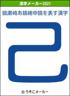 鐃粛崎あ鐃緒申鐃の2021年の漢字メーカー結果