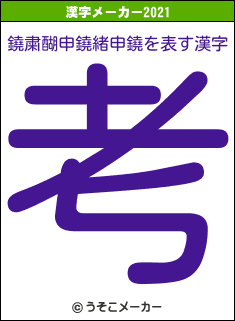鐃粛醐申鐃緒申鐃の2021年の漢字メーカー結果