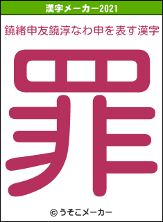 鐃緒申友鐃淳なわ申の2021年の漢字メーカー結果
