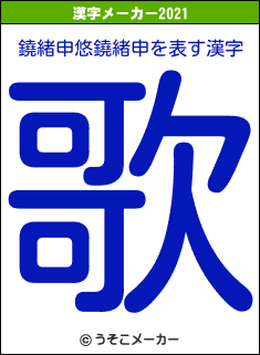 鐃緒申悠鐃緒申の2021年の漢字メーカー結果
