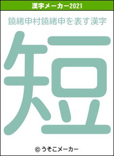 鐃緒申村鐃緒申の2021年の漢字メーカー結果