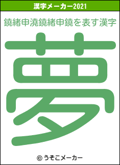 鐃緒申澆鐃緒申鐃の2021年の漢字メーカー結果