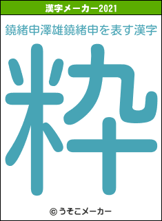 鐃緒申澤雄鐃緒申の2021年の漢字メーカー結果