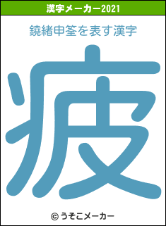 鐃緒申筌の2021年の漢字メーカー結果