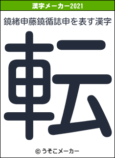 鐃緒申藤鐃循誌申の2021年の漢字メーカー結果