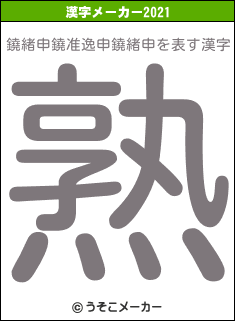鐃緒申鐃准逸申鐃緒申の2021年の漢字メーカー結果