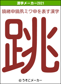 鐃緒申鐃夙ミワ申の2021年の漢字メーカー結果