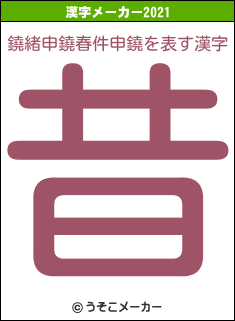 鐃緒申鐃春件申鐃の2021年の漢字メーカー結果