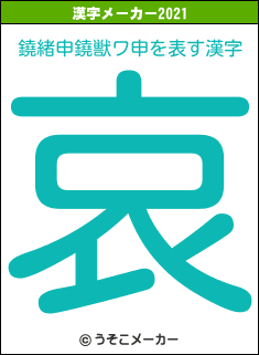 鐃緒申鐃獣ワ申の2021年の漢字メーカー結果