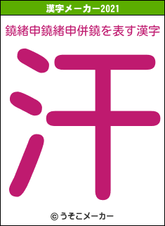 鐃緒申鐃緒申併鐃の2021年の漢字メーカー結果