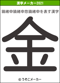 鐃緒申鐃緒申悠鐃緒申の2021年の漢字メーカー結果
