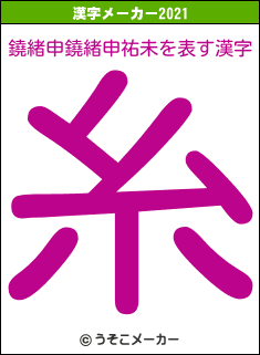 鐃緒申鐃緒申祐未の2021年の漢字メーカー結果