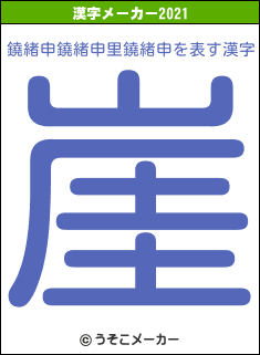 鐃緒申鐃緒申里鐃緒申の2021年の漢字メーカー結果
