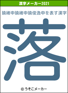 鐃緒申鐃緒申鐃俊逸申の2021年の漢字メーカー結果