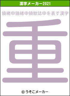 鐃緒申鐃緒申鐃獣誌申の2021年の漢字メーカー結果