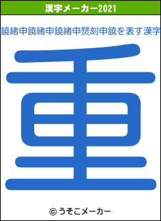 鐃緒申鐃緒申鐃緒申燹刻申鐃の2021年の漢字メーカー結果
