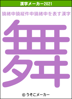 鐃緒申鐃縦件申鐃緒申の2021年の漢字メーカー結果