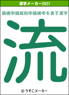 鐃緒申鐃縦削申鐃緒申の2021年の漢字メーカー結果