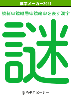 鐃緒申鐃縦居申鐃緒申の2021年の漢字メーカー結果