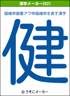 鐃緒申鐃署アワ申鐃緒申の2021年の漢字メーカー結果