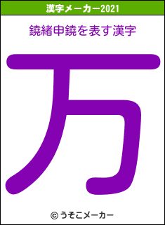 鐃緒申鐃の2021年の漢字メーカー結果