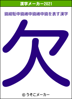 鐃縮駈申鐃緒申鐃緒申鐃の2021年の漢字メーカー結果
