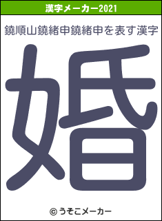 鐃順山鐃緒申鐃緒申の2021年の漢字メーカー結果