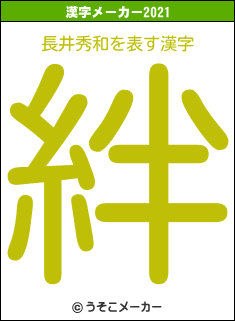 長井秀和の2021年の漢字メーカー結果