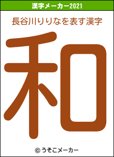 長谷川りりなの2021年の漢字メーカー結果