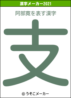阿部寛の2021年の漢字メーカー結果