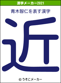 青木智仁の2021年の漢字メーカー結果