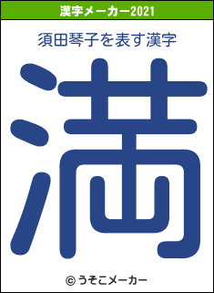須田琴子の2021年の漢字メーカー結果