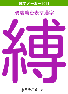 須藤薫の2021年の漢字メーカー結果