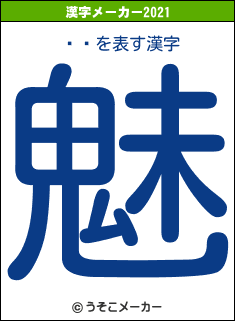 餯褦の2021年の漢字メーカー結果