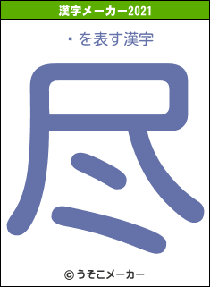 饤の2021年の漢字メーカー結果