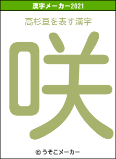 高杉亘の2021年の漢字メーカー結果