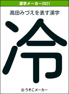 高田みづえの2021年の漢字メーカー結果