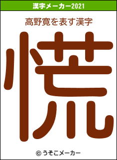 高野寛の2021年の漢字メーカー結果