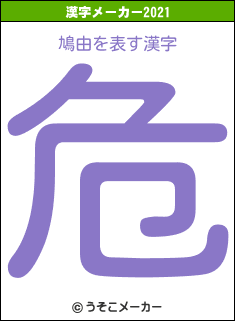鳩由の2021年の漢字メーカー結果