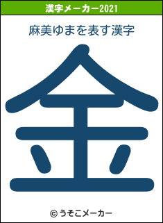 麻美ゆまの2021年の漢字メーカー結果